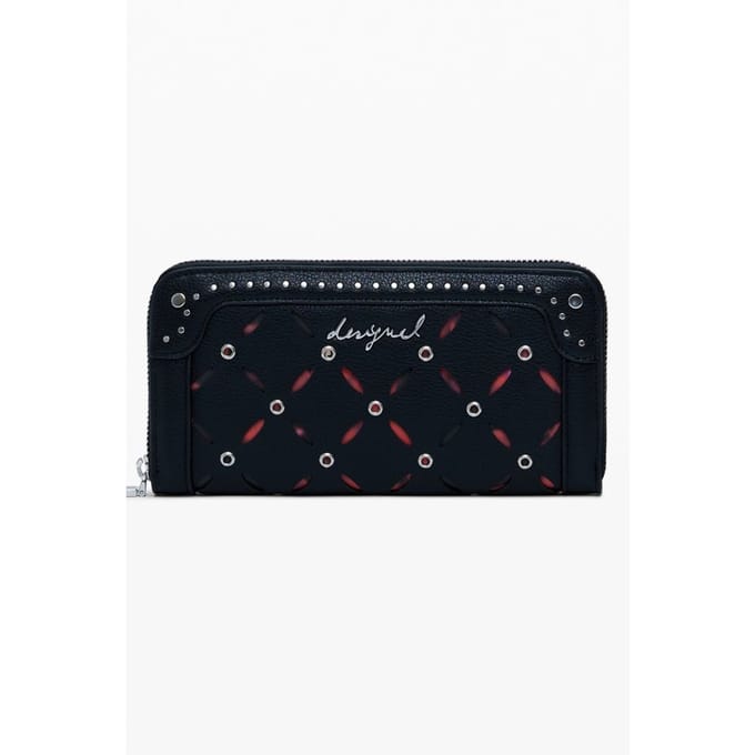Desigual portemonnee Mone Yankee Fiona Long Wallet Black zwart