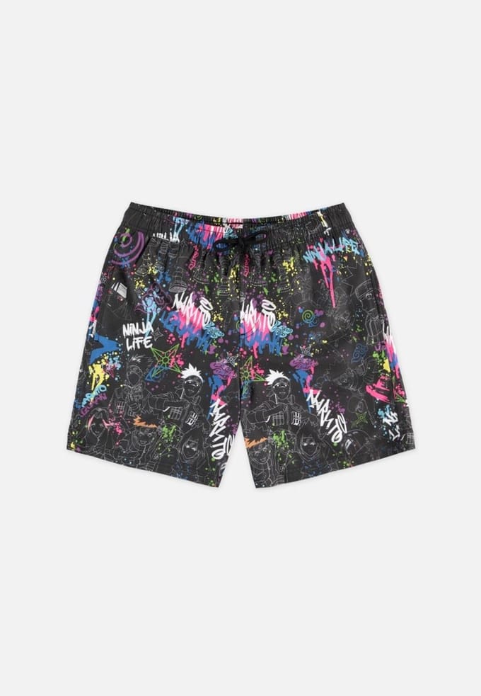 Naruto - Hero All Over Print Korte broek - M - Zwart