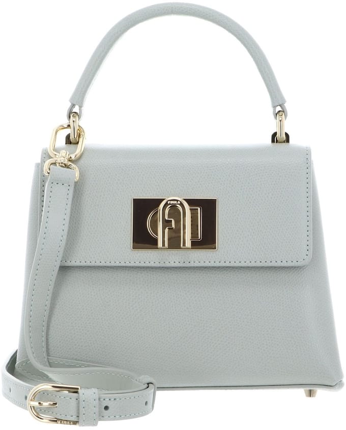 FURLA Leren Handtas Avondtas 1927 Mini Top Handle Bag Rugiada Mintgroen