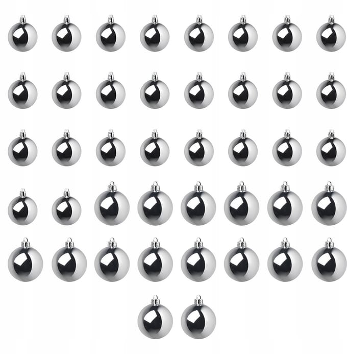 Kerstballenset Zilver 42 stuks - 5cm & 6cm