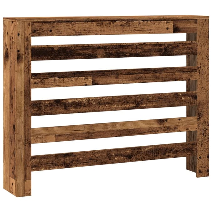 Cache-radiateur effet bois rustique 104 x 20 x 82 cm Bois d'ingénierie