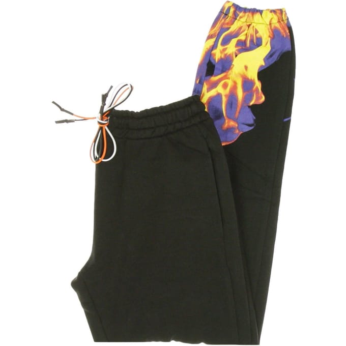 Lichtgewicht heren trainingsbroek Multi Flames Zwart