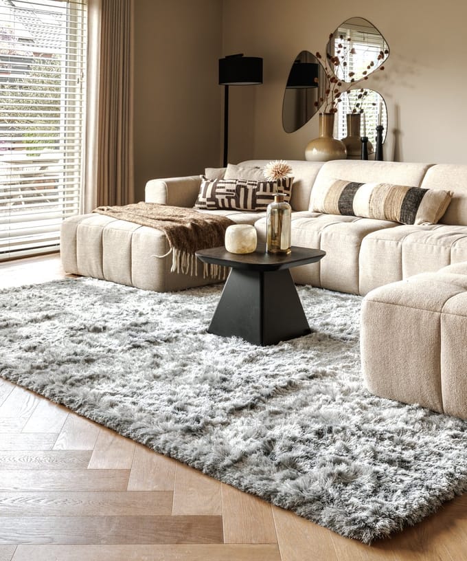 Velvet vloerkleed - Auréa zilver 80x150