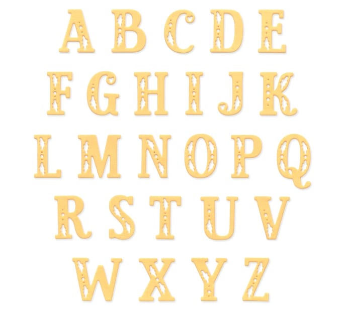 Sizzix Thinlits Ponssjabloon "Folk Alphabet"