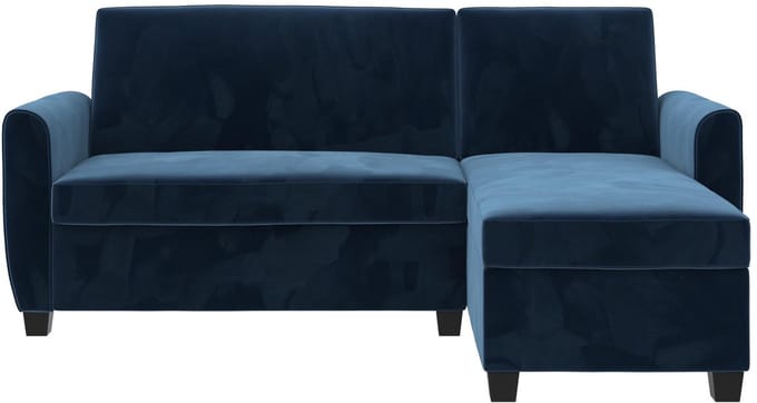 Noah-Slaapbank - 3-zits - Donkerblauw Fluweel