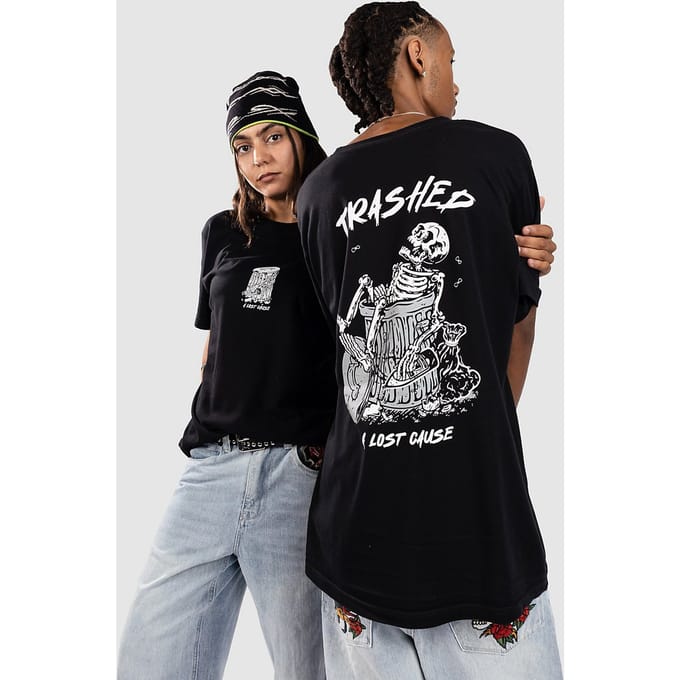A Lost Cause Trashed T-Shirt zwart