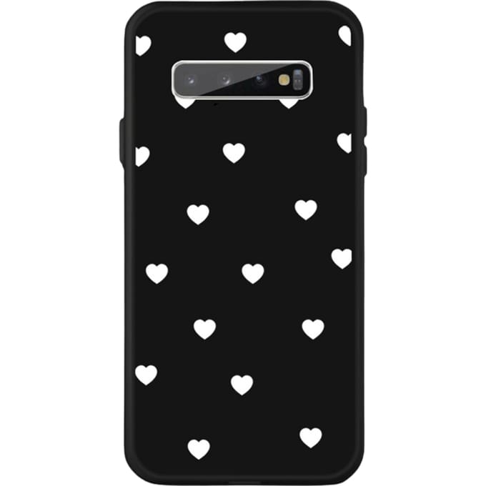 Mocaa  Samsung Galaxy S10 Plus Hearts Case Zwart