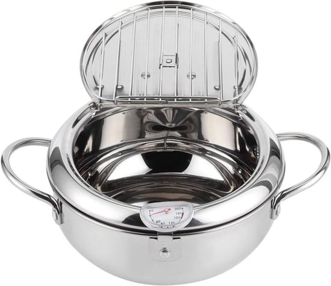 Allecta - Mini Friteusepan in Japanse Stijl met Thermometer