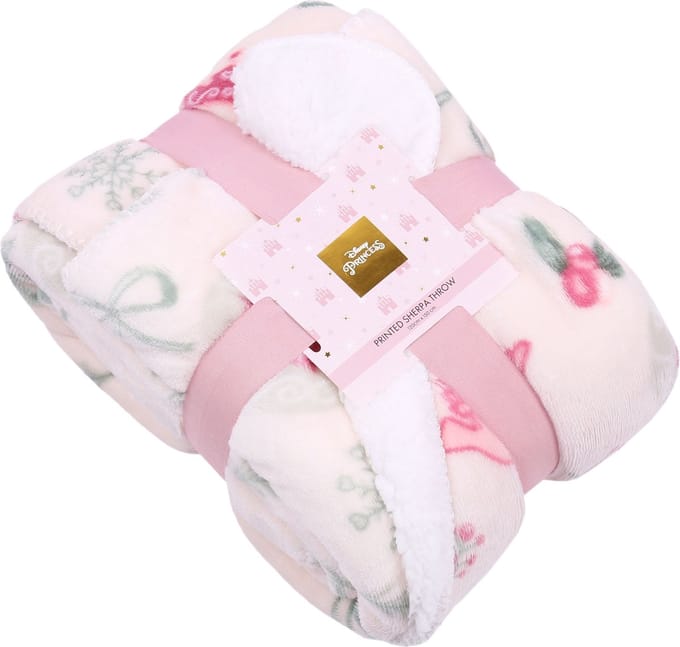 Roze warme sprei / deken Disney Princess 120cm x 150cm