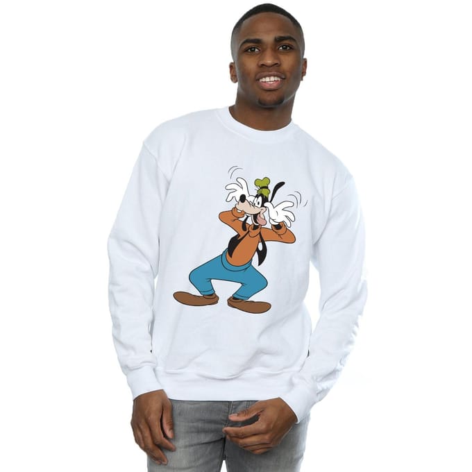 Disney Heren Gek Goofy Sweatshirt (Wit)