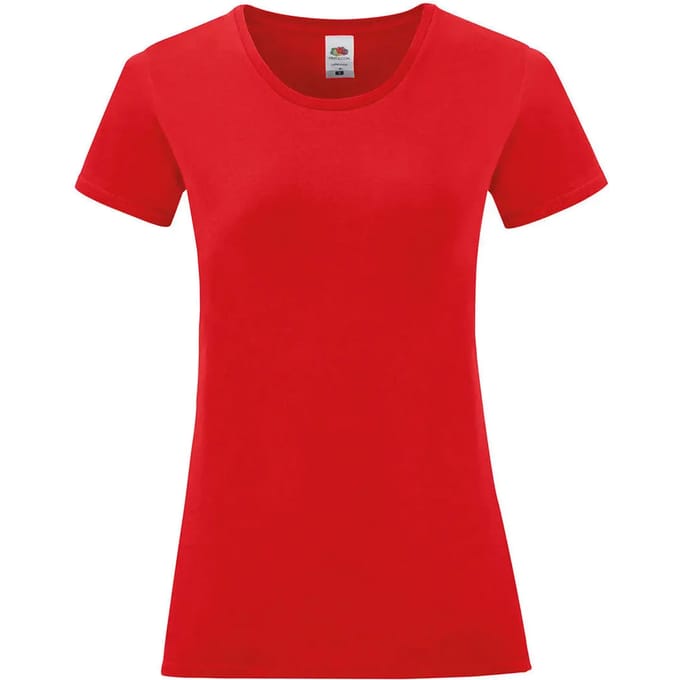 Dames-T-shirt Fruit of the Loom Iconic 150
