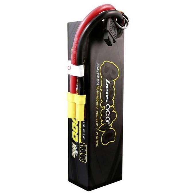 Gens ace &Tattu G-Tech 8000mAh 11.1V 100C 3S1P Lipo Battery Pack with EC5-Bashing Series