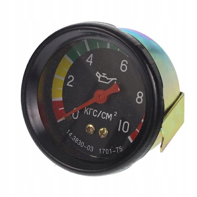 olie drukmeter tot 10 bar - drukmeter - oliedrukindicator - oliedrukklokje