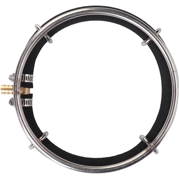 Aquarium Ronde Luchtbel Diffuser Ring Visvijver Zuurstofbeluchter(Enkele Ring Dia 15cm) black