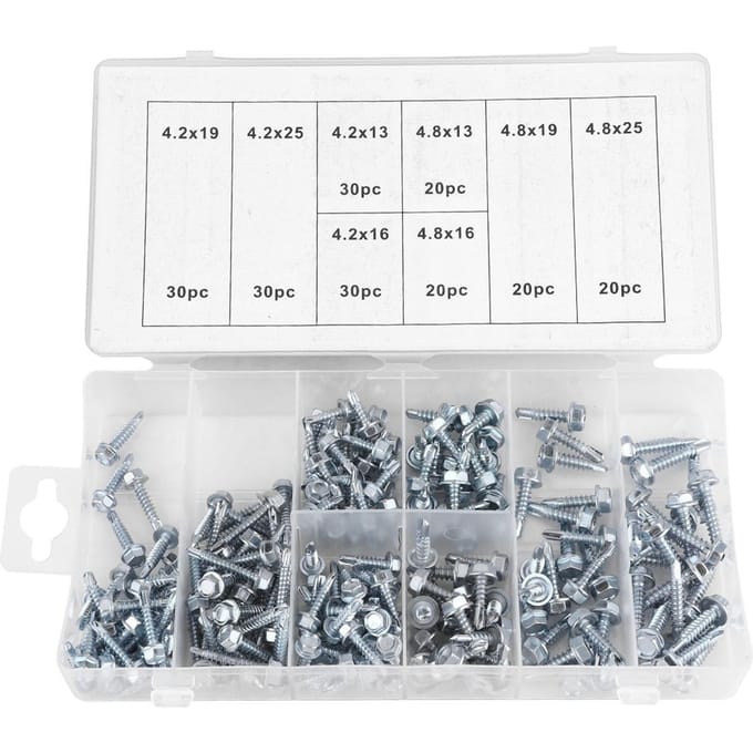 200 stuks Duurzame Metalen Zelfborende Schroeven Assortimentskit Set