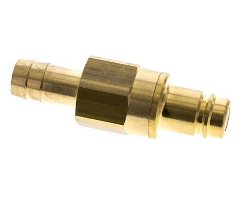 Messing DN 15 Luchtkoppeling Insteeknippel 19 mm Slangpilaar Double Shut-Off