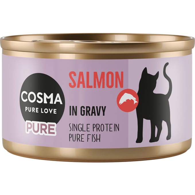 6x80g Cosma Pure Zalm natvoer voor katten