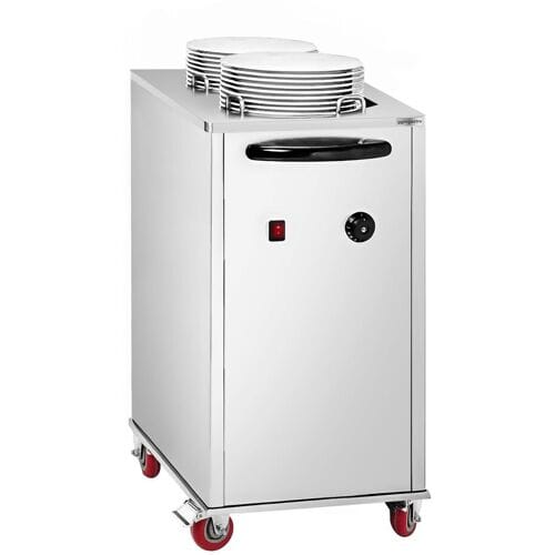 GGM Gastro Tellerspender - beheizt - 1 kW - mit Rollen - 2x40 Teller
