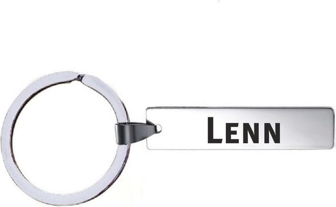 Sleutelhanger Met Naam - Lenn - RVS