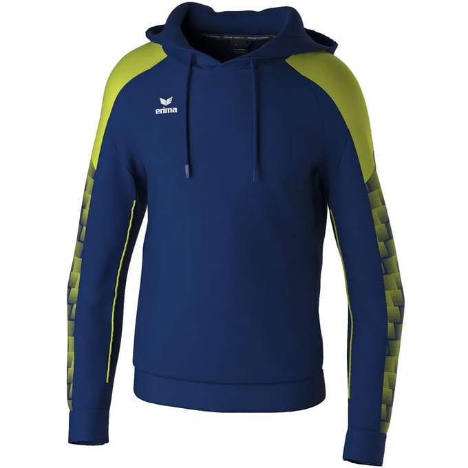 Erima Evo Star Sweatshirt Met Capuchon Kinderen - Marine / Geel | Maat: 128