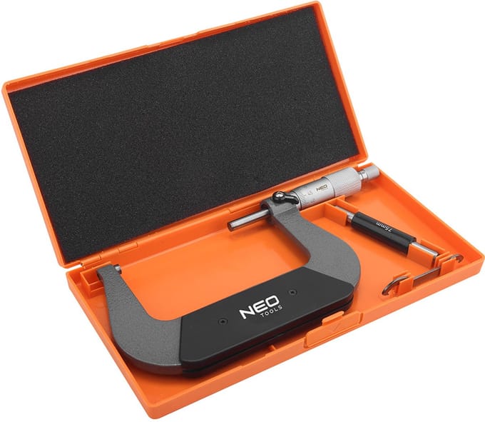 NEO 75-023 - Noniusmicrometer - 75-100 mm - Hoge Precisie - Met Toebehoren