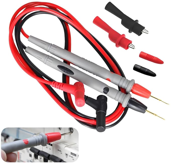 Universele Digitale Multimeter Testkabelset met Alligatorclips en Naaldpunten