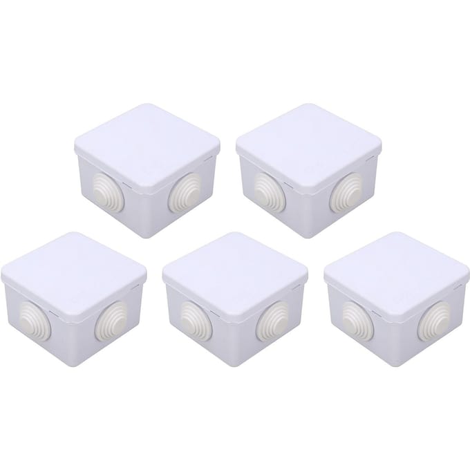 5 Pièces Boîte de Câbles en Plastique Étanche avec Bouchon en Caoutchouc IP55 Étanche Boîte de Jonction de Fil