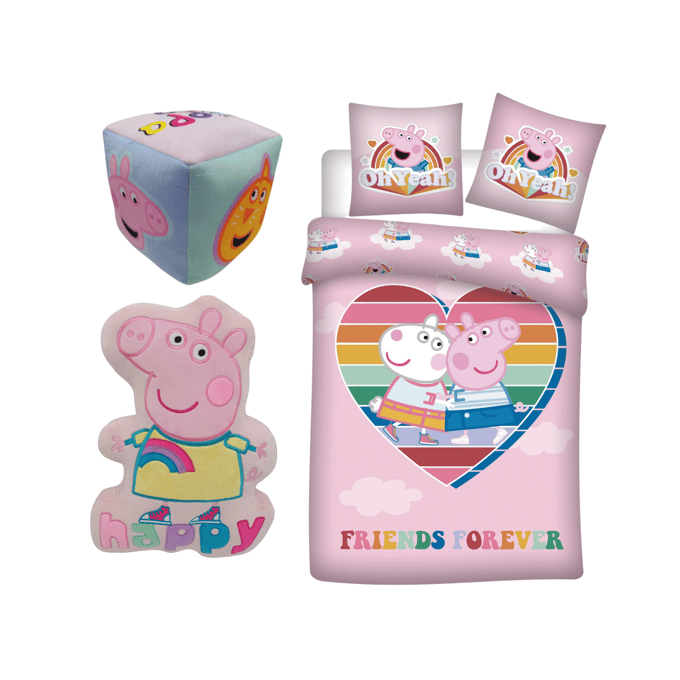 Peppa Pig slaapkamerset; dekbedovertreken kussens