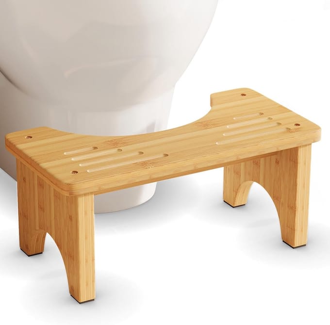 Bamboe toiletkruk - Badkamerhulp - Verbeterde houding - Duurzaam en stabiel - Compact ontwerp - Natuurlijk
