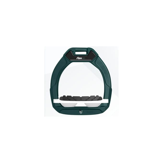 Verstelbare veiligheidsbeugels Paardrijden Incliné Grip Groen/Wit/Wit Flex-On Safe-On