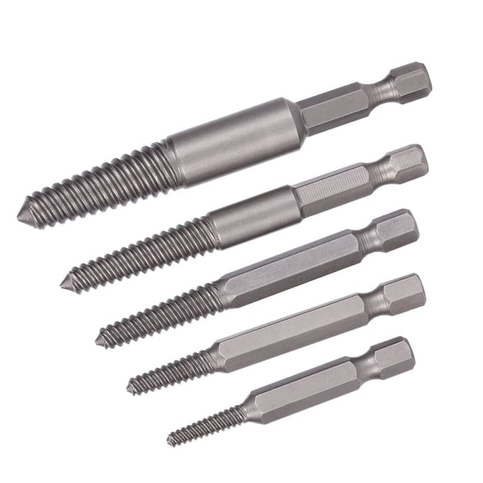 5 stuks Gebroken Schroefverwijderaar Zeskantschacht Fijne Tanden Beschadigde Bouten Verwijdergereedschap Easy Out Kit