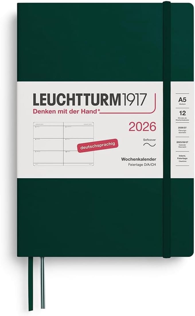 Weekkalender A5 2026 Softcover - Overzichtelijke Jaarplanner voor 12 Maanden