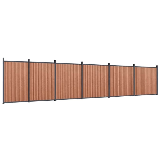 vidaXL - Schuttingpaneel - 1045x186 - cm - HKC - bruin