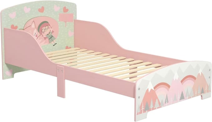 QIN® Grondbed - Huisbed - Bed - Roze - 77cm x 143cm x 60cm