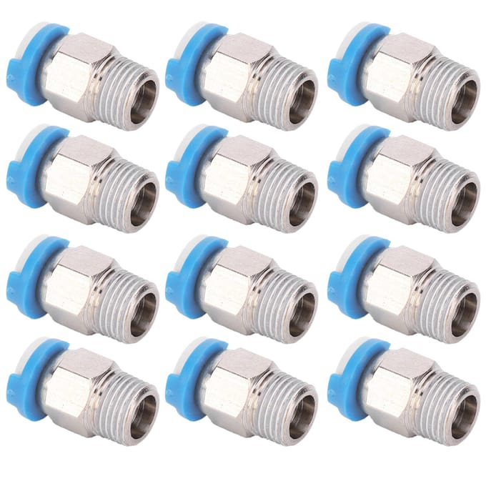 Lot de 12 raccords pneumatiques pour extrudeuse d'imprimante 3D, filetage CR10 M10 white