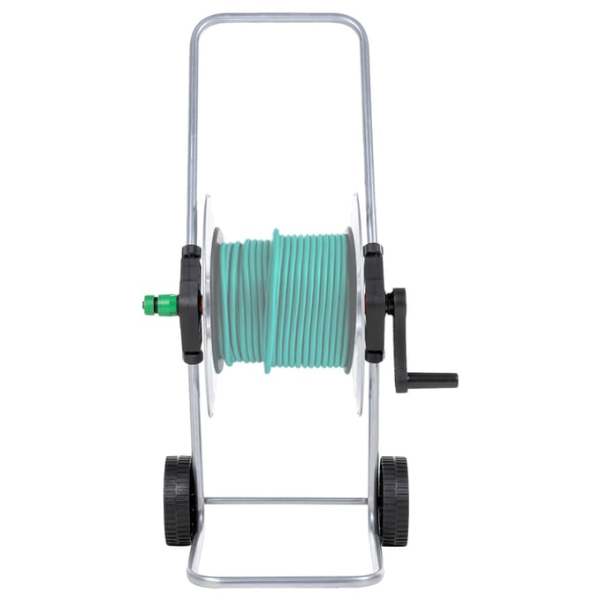 vidaXL - Tuinslangkar - voor - 50 - m - 1/2" - of - 35 - m - 3/4" - slang - staal