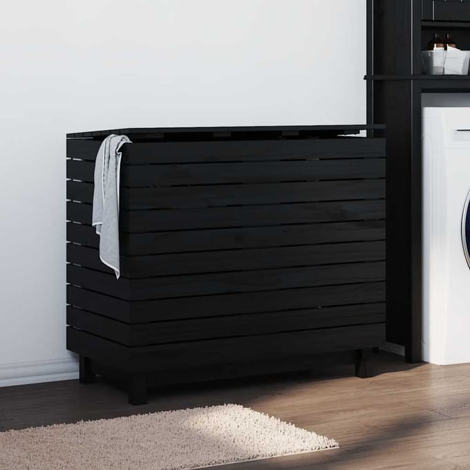 vidaXL - Wasmand - 88,5x44x76 - cm - massief - grenenhout