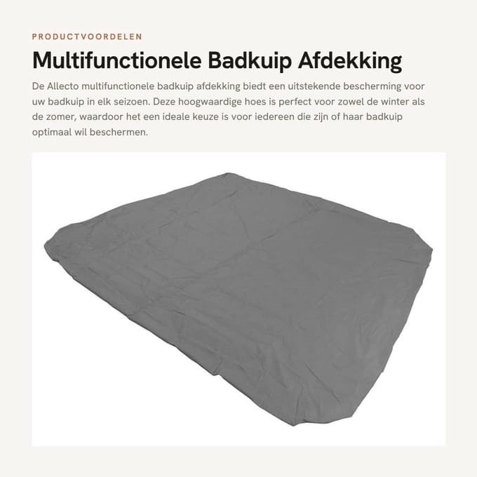 Dailygoods- Badkuipafdekking Waterdicht - Multifunctioneel - Opvouwbaar - Scheurvast - Weerbestendig - Luchtdoorlatend - Badkuiphoes