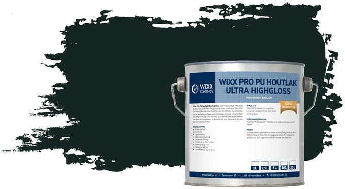 Wixx PRO PU Houtlak Ultra HighGloss - 2.5L - Monumentengroen | N0.15.10