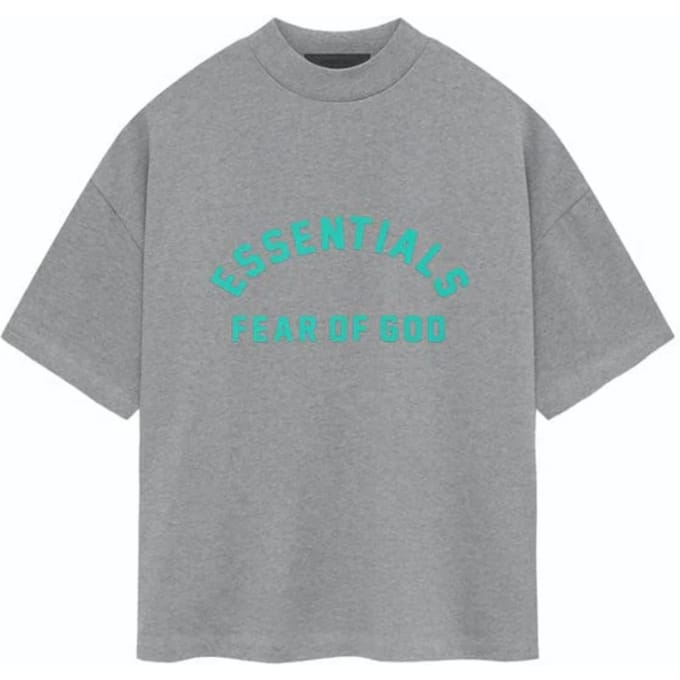 Fear Of God Essentials Heavy Jersey Dark Heather Oatmeal T-Shirt