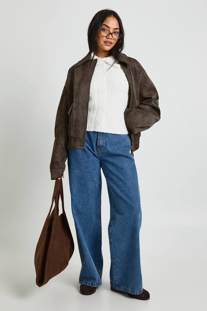 boohoo Dames Getextureerde gebreide cardigan met kraag en knoopsluiting | Cream | Maat: Medium