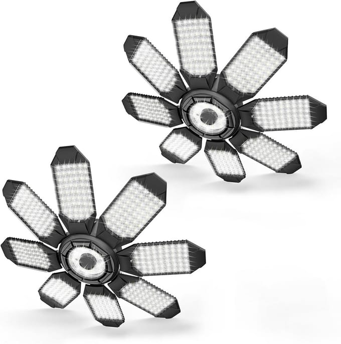 Krachtige Vervormbare LED Garageverlichting met Verstelbare Panelen - E26/E27 Fitting