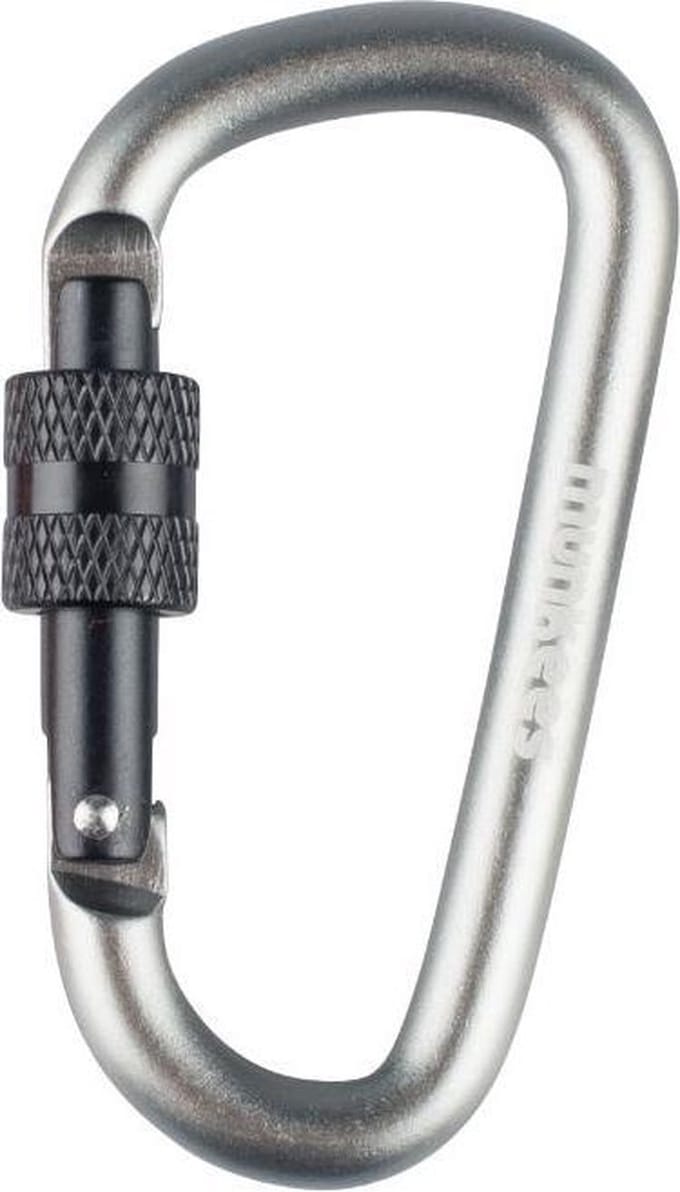 Munkees Karabijnhaak D-shape Schroefsluiting 8 X 80 Mm Grijs
