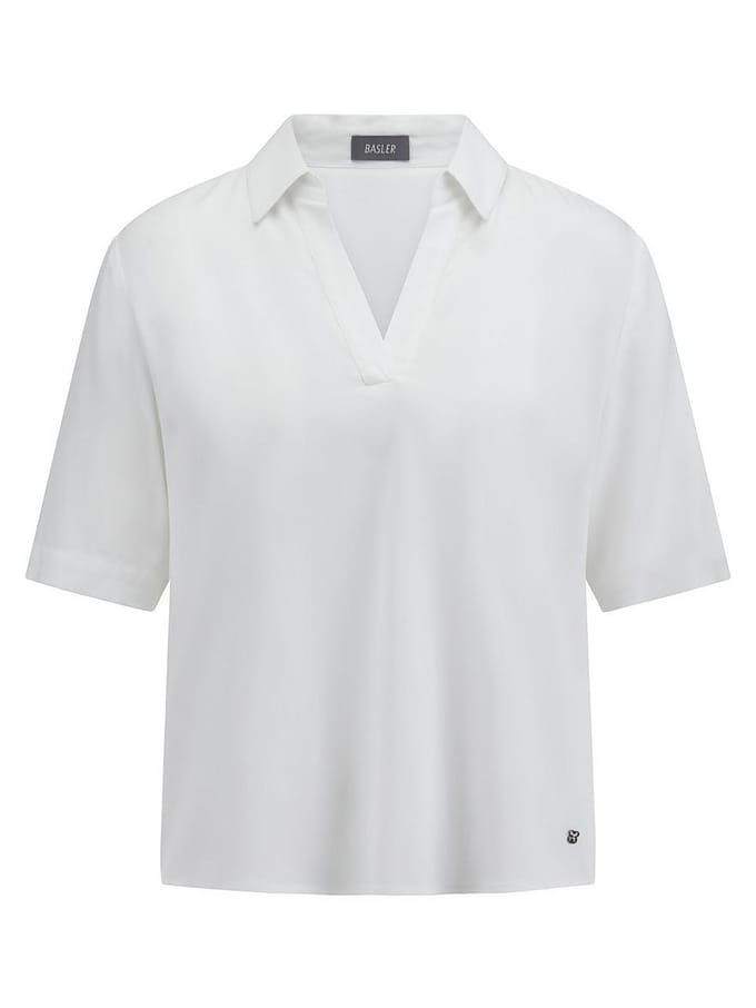 Blouse korte mouwen Van BASLER wit