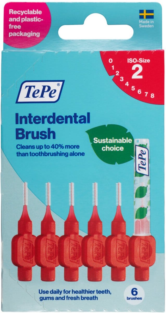 TePe - Interdentale Ragers Original 0,5 mm Rood - 3 x 6 stuks - Voordeelverpakking
