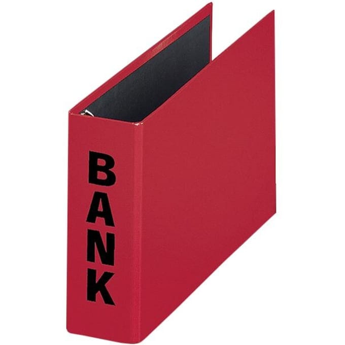 Pagna ringmap (PCR) formaat 14 x 25 cm rood glans uitvoering met zwarte belettering