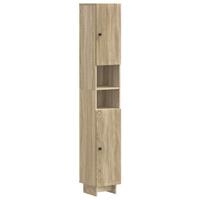 vidaXL - Badkamerkast - met - Open - Plank - EDE - Sonoma - Eiken - 30 - x - 31 - x - 190 - cm