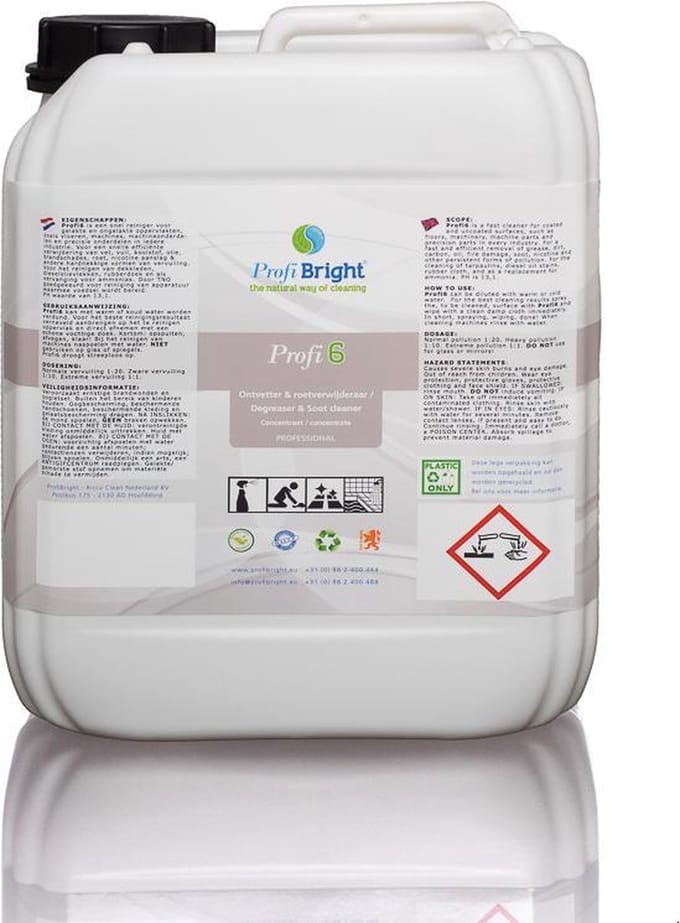ProfiBright Zakelijk - Ontvetter Profi6 - Roetverwijderaar Profi6 - concentraat - Dierproefvrij - 10 liter