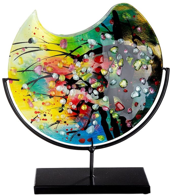 Glazen vaas happy klein - 32x37x10 cm - glas - decoratie vaas