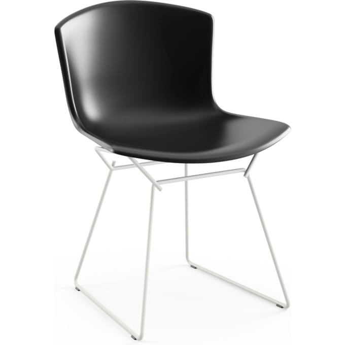 Knoll International - Bertoia Plastic Side Chair - zwart - wit